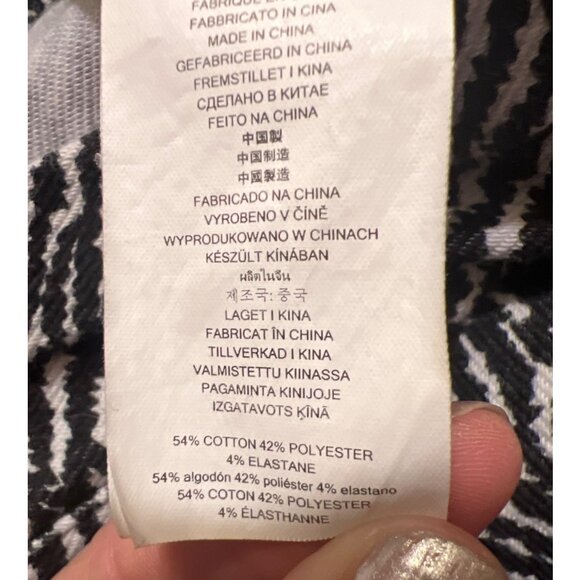 Michael Kors women's cropped black and white patterned pants size XL, stretch - Picture 10 of 10